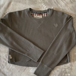 Flag Nor Fail women’s waffle olive green crop top